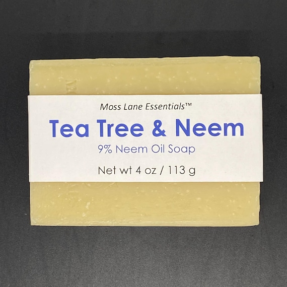 Tea Tree and Neem Oil Cold Process Soap, 4 oz / 113 g bar