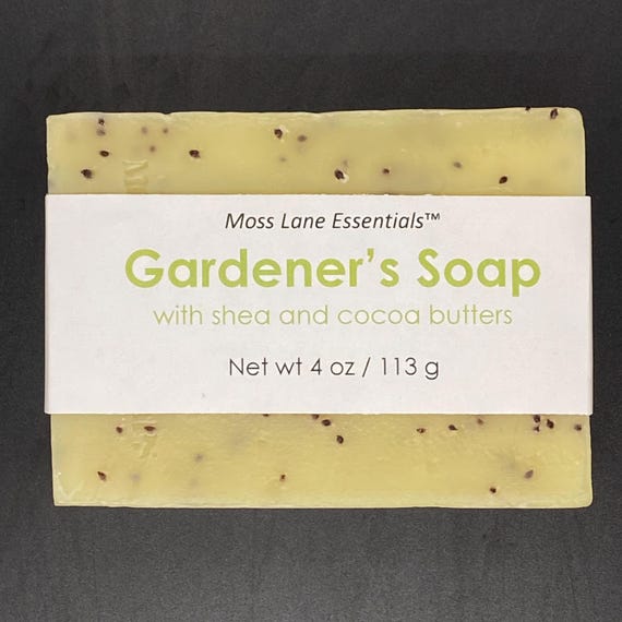 Gardeners Orange & Lemongrass Scented Cold Process Soap, 4 oz / 113 g bar