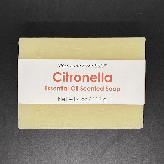 Citronella Scented Cold Process Soap--Citronella, Eucalyptus, Tea Tree, Lemongrass, 4 oz / 113 g bar