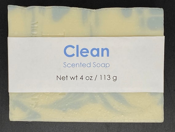 Clean Scented Cold Process Soap with Shea Butter, 4 oz / 113 g bar