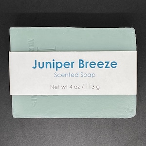 Juniper Breeze Scented Cold Process Soap, 4 oz / 113 g bar