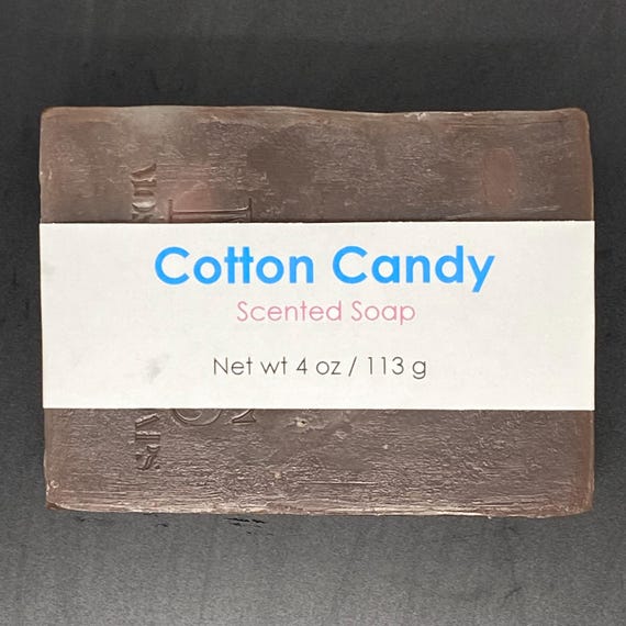 Cotton Candy Scented Cold Process Soap, 4 oz / 113 g bar
