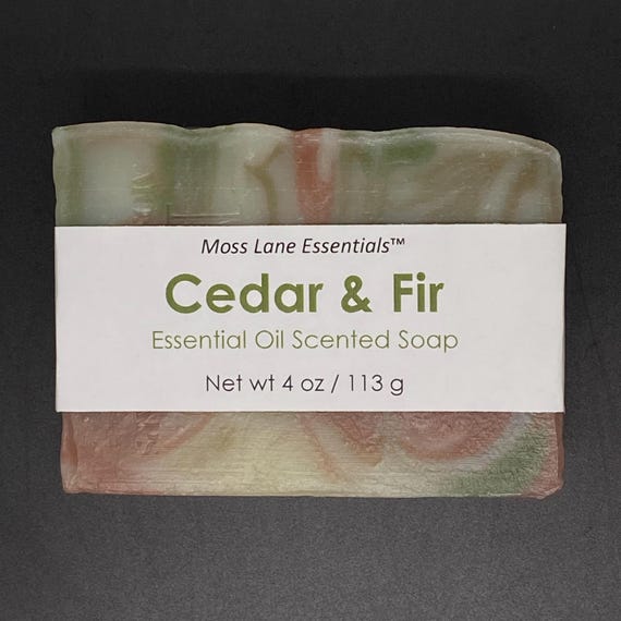 Cedarwood and Balsam Fir Scented Cold Process Soap, 4 oz / 113 g bar