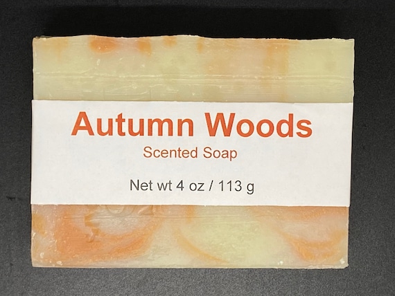 Autumn Woods Scented Cold Process Soap with Shea Butter, 4 oz / 113 g bar