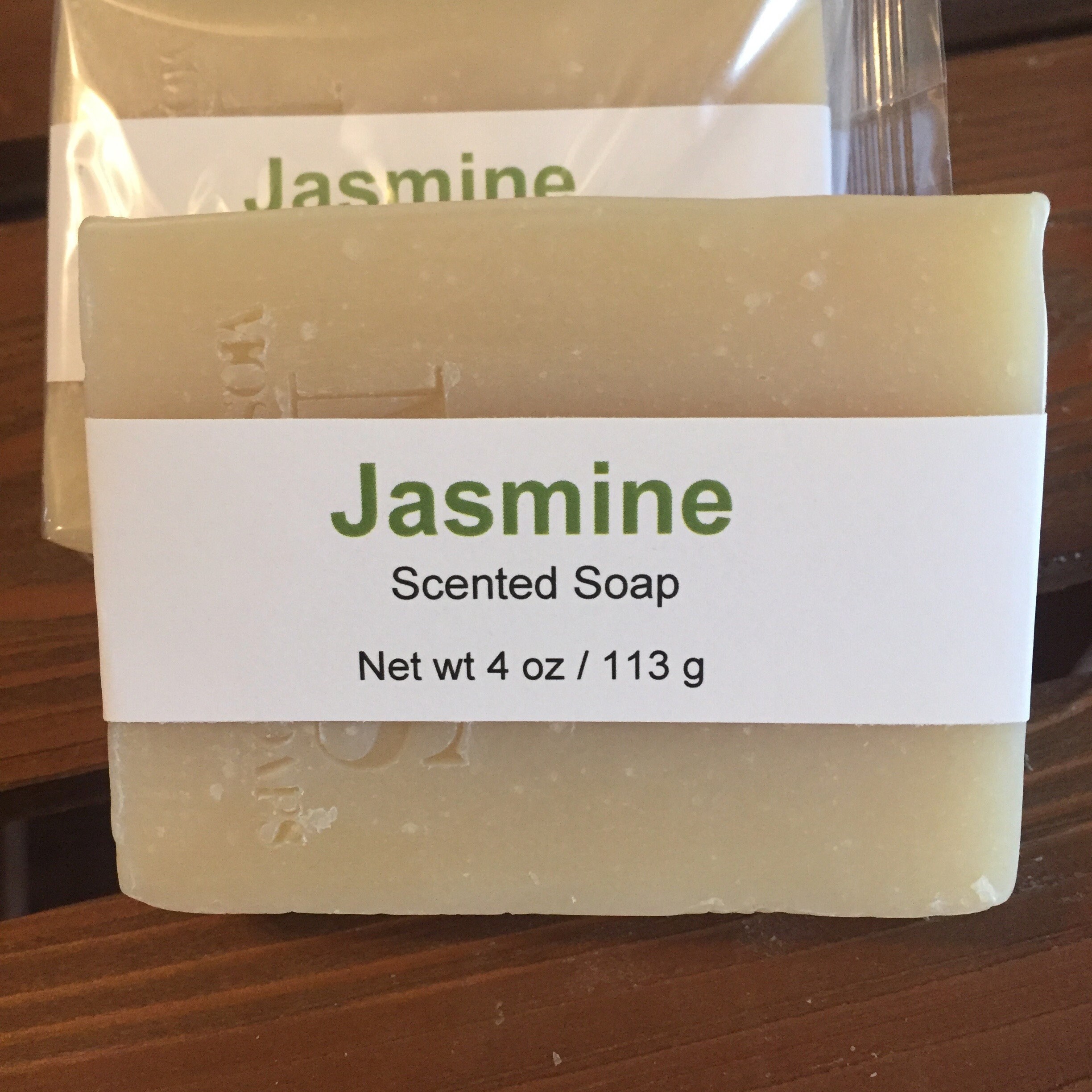Jasmine Scented Cold Process Soap with Shea Butter, 4 oz / 113 g bar