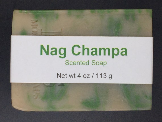 Nag Champa Scented Cold Process Soap with Shea Butter, 4 oz / 113 g bar