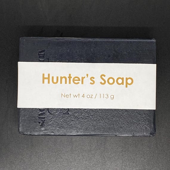 Dirt Scented Activated Charcoal Cold Process Soap for Hunters, 4 oz / 113 g bar