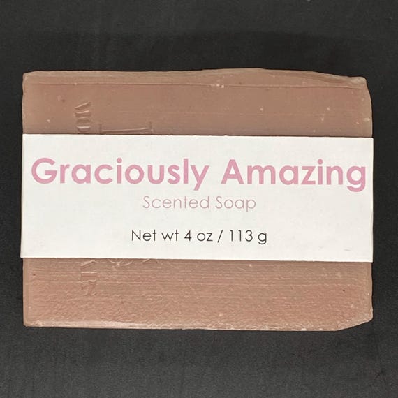 Graciously Amazing Scented Cold Process Soap with Shea Butter, 4 oz / 113 g bar
