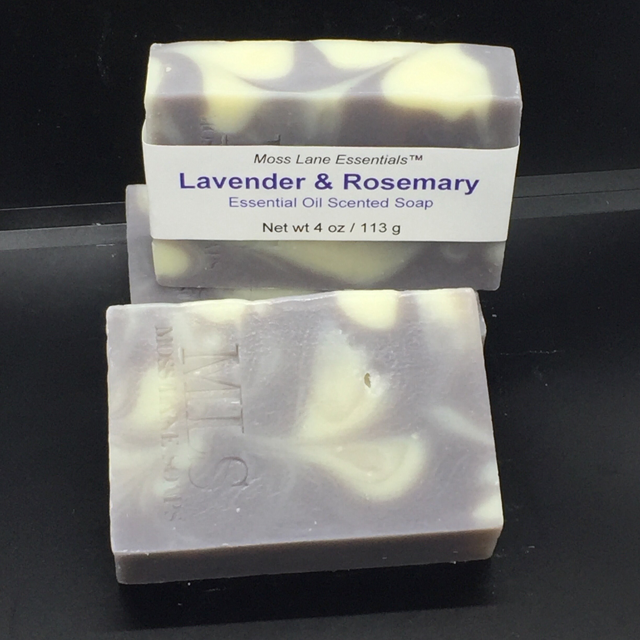 Lavender and Rosemary Essential Oil Scented Cold Process Soap with Shea