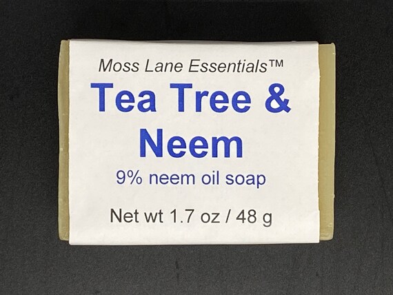 Tea Tree and Neem Oil Cold Process Soap, 1.7 oz / 48 g bar