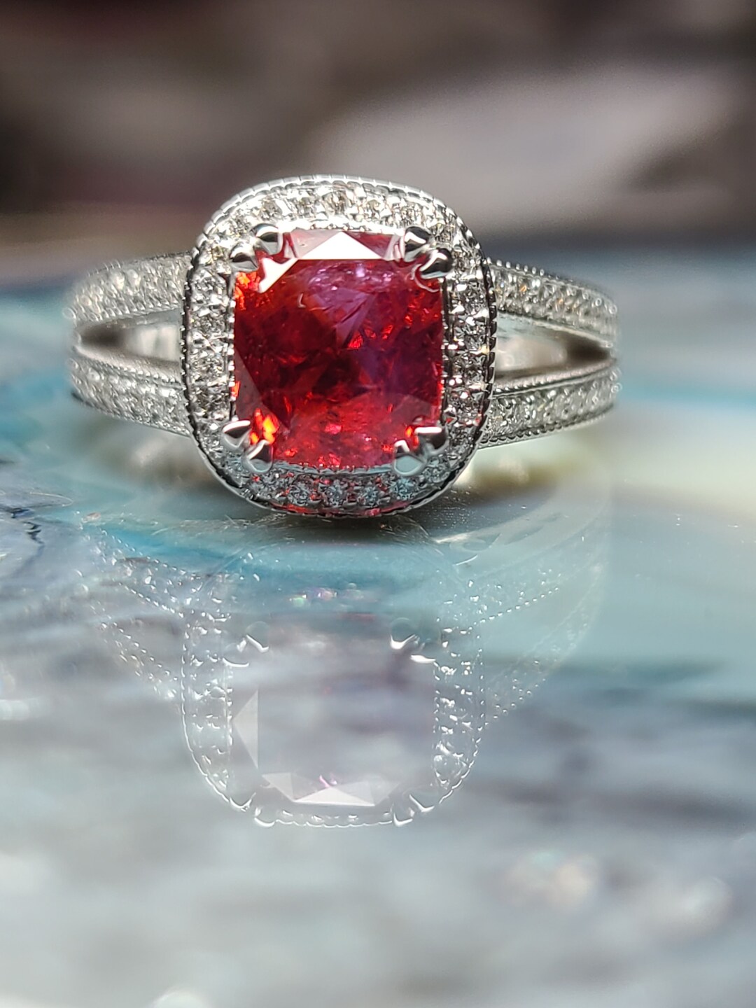 Pinterest Ruby Diamond Rings Ruby and Diamond Ring. - Etsy