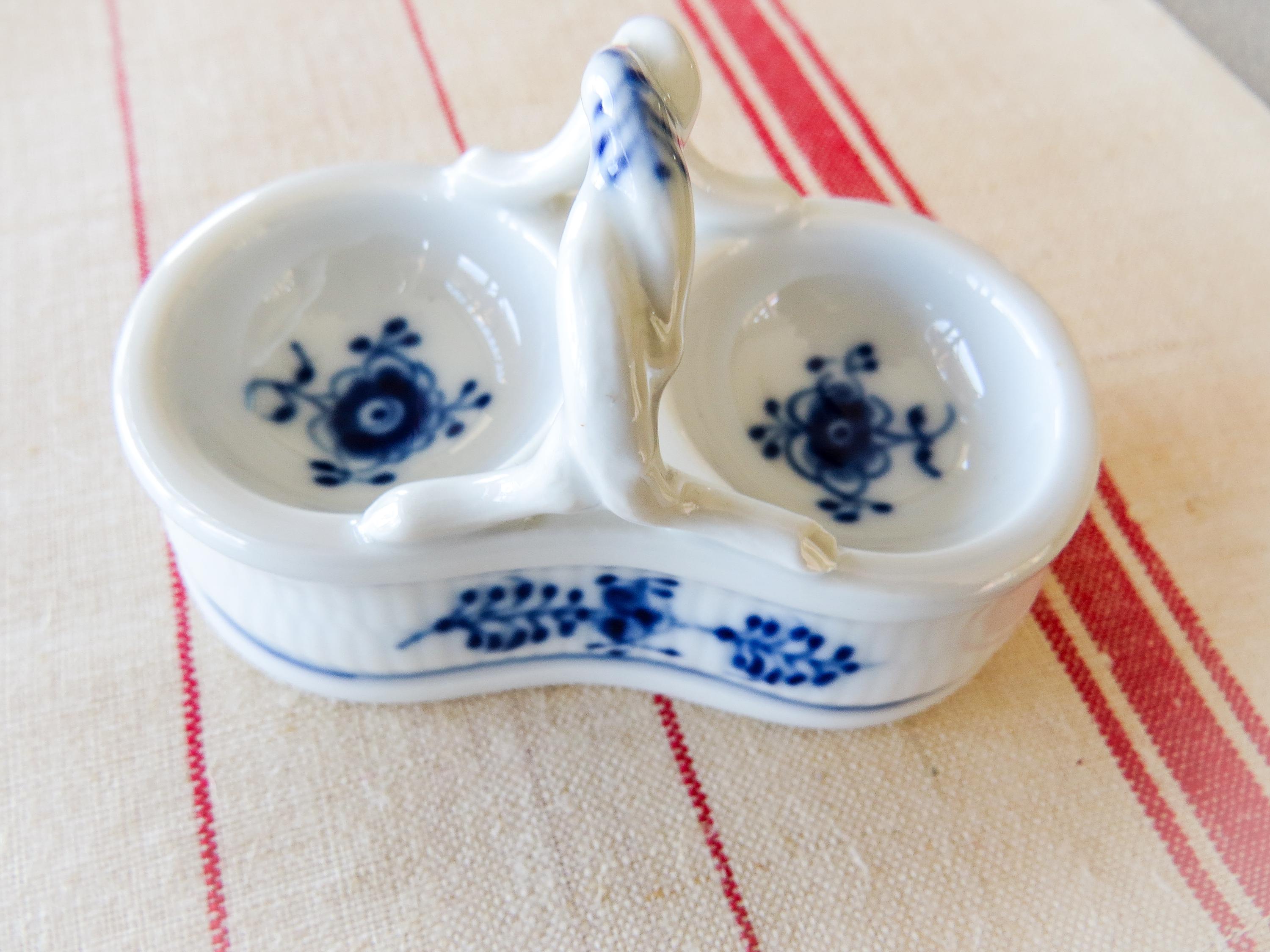 ロイヤルコペンハーゲン ブルーフルーテッド ソルトセラー ダブルソルト ロイヤルコペンハーゲン ダブルソルトセラー：ブルーフローラル磁器