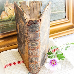 Antique French Book Year 1736, Le Bachelier de Salamanque, by Alain René Lesage,  A Picaresque Novel, 3 Parts in One Volume, Antiquarian