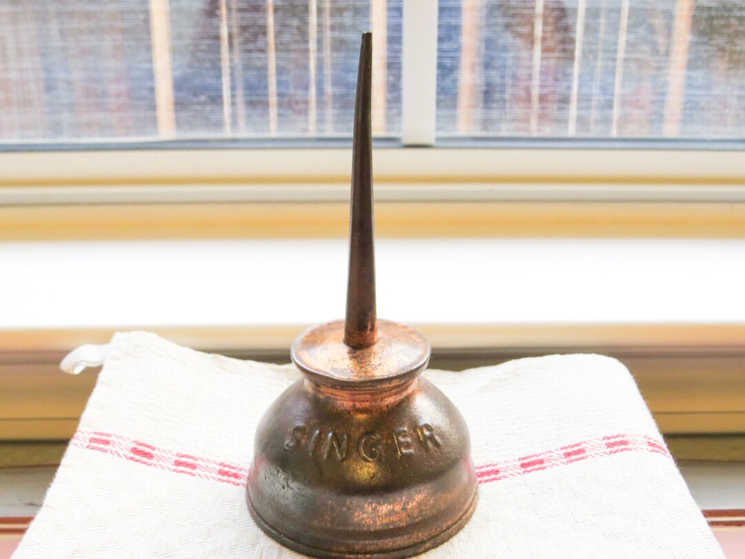 Antique Singer Oiler, Oil Tin, Sewing Machine Oil, Singer Sewing