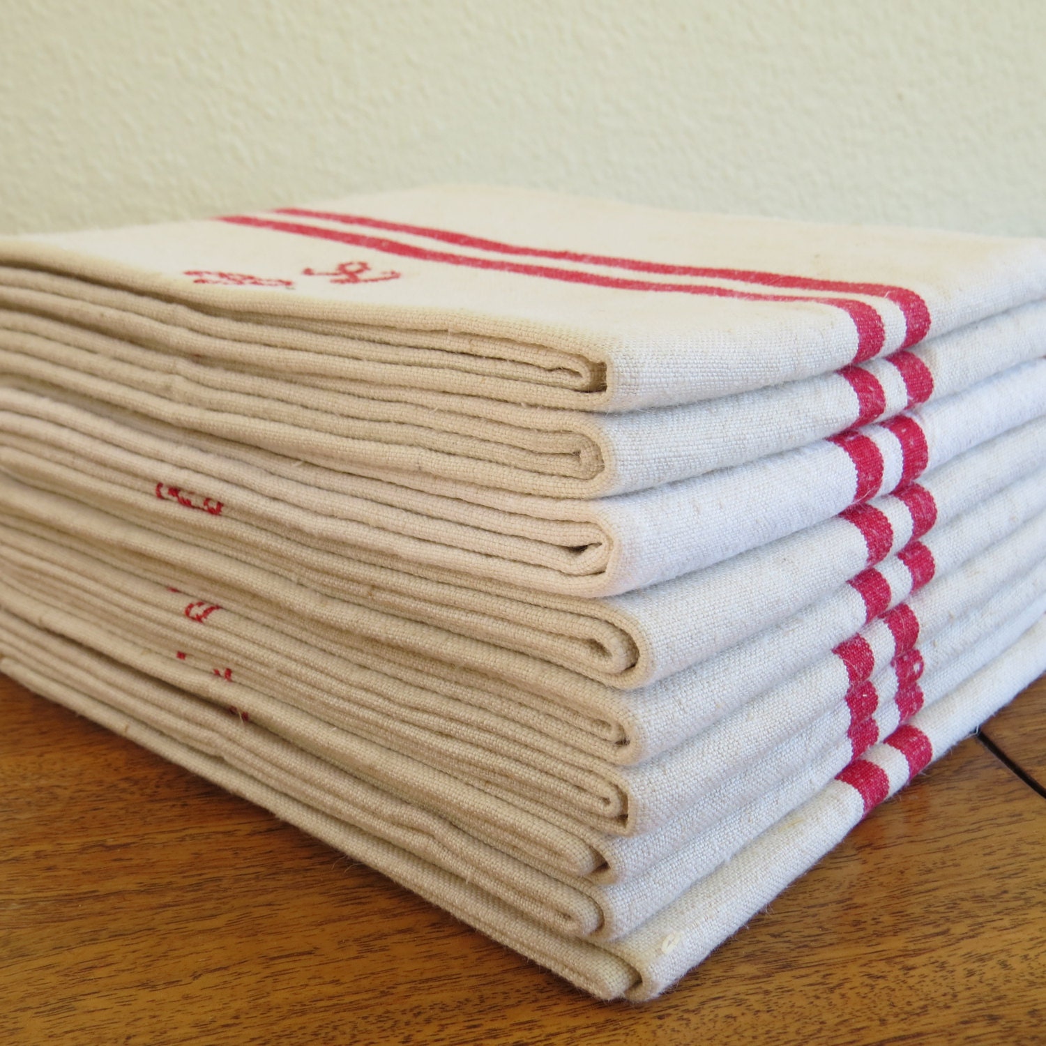 Set of 9 Antique French Linen Towels Hand Towels Tea Towels Etsy