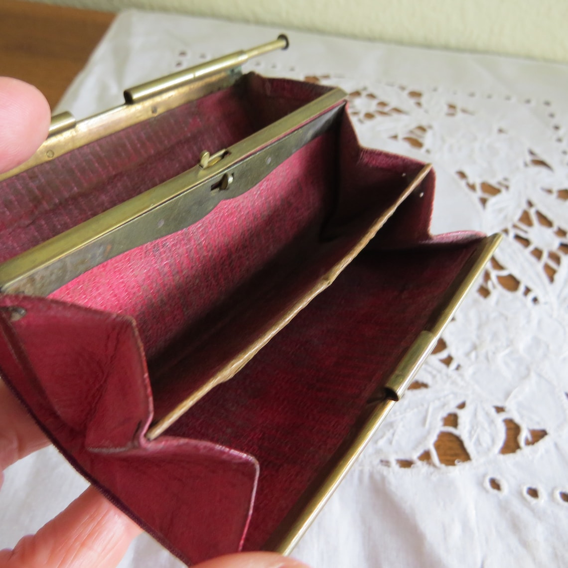 Antique French Coin Purse From France Made With Purple Velvet Etsy