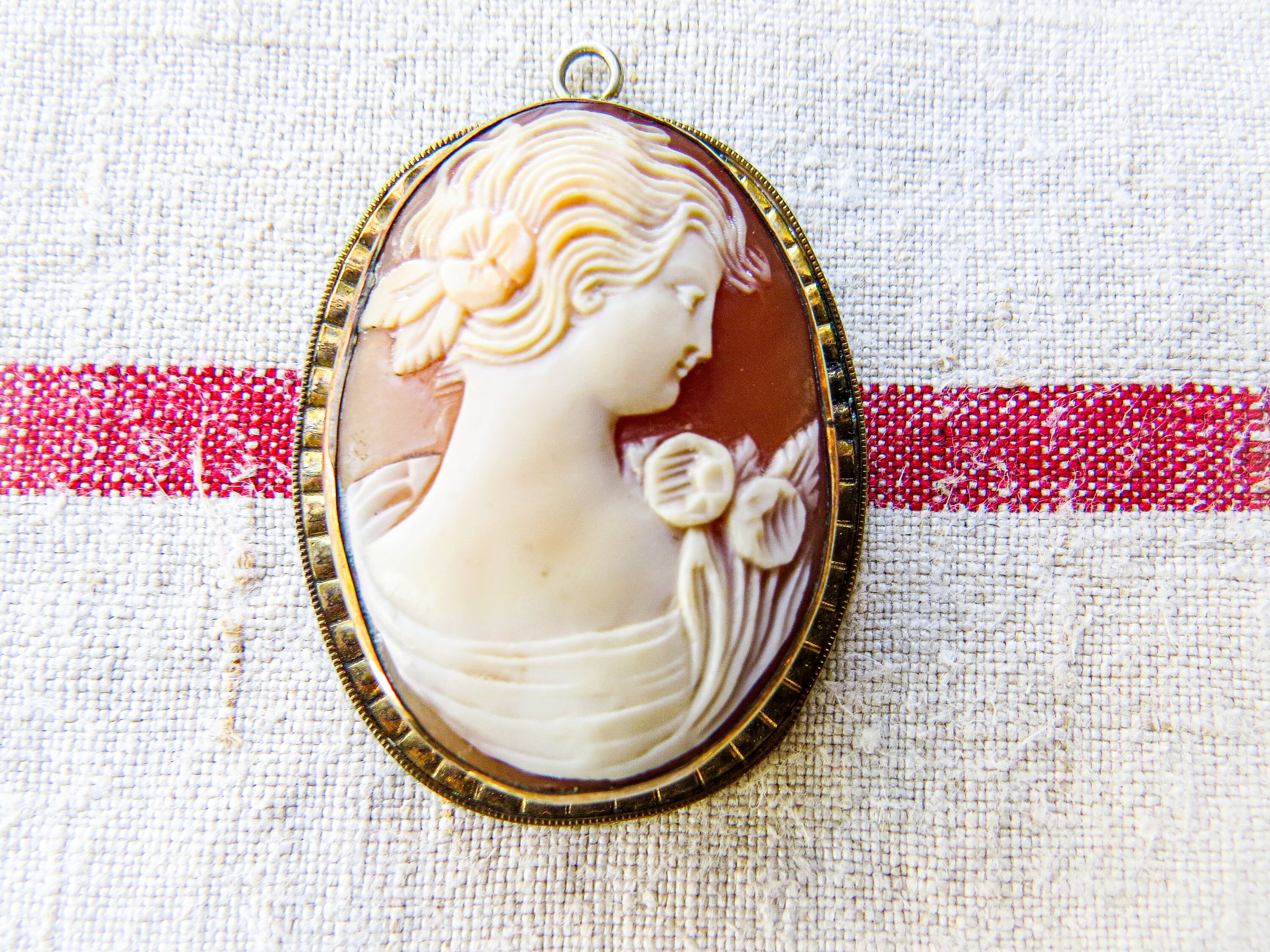 USA アンティーク 1910s 希少 ブローチ カボッション バロック彫刻