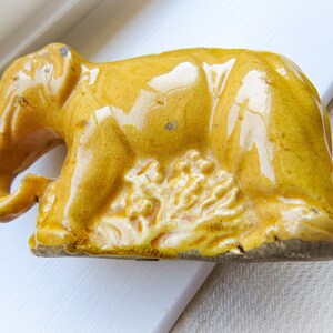 French Antique Yellow Ware Piggy Bank in the Shape of an Elephant ...