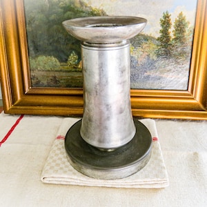 Just Andersen Denmark Pewter Candlestick: Mid Century Modern Minimalist