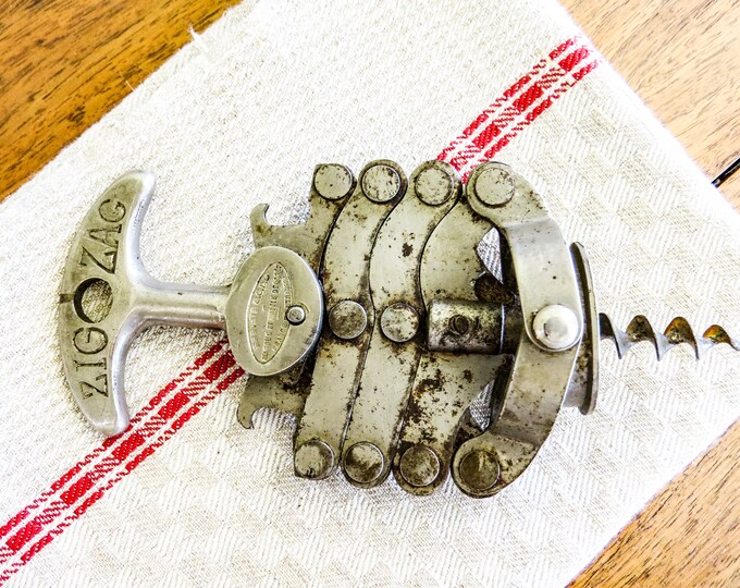 Zig Zag Corkscrew Zigzag French Vintage Corkscrew Concertina Style