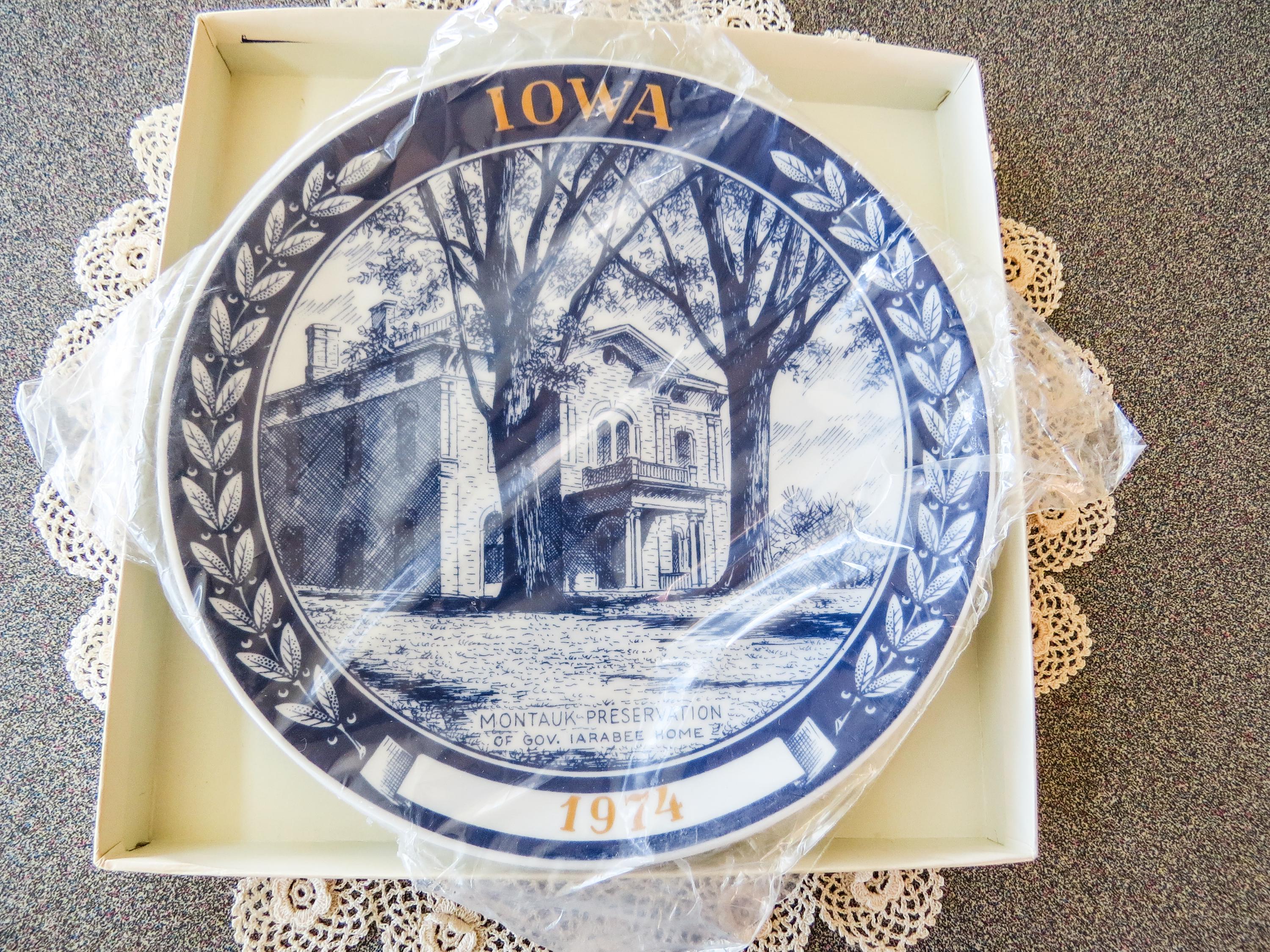 1974 Porcelain Collector Plate Montauk Preservation Iowa Gov Larabee ...