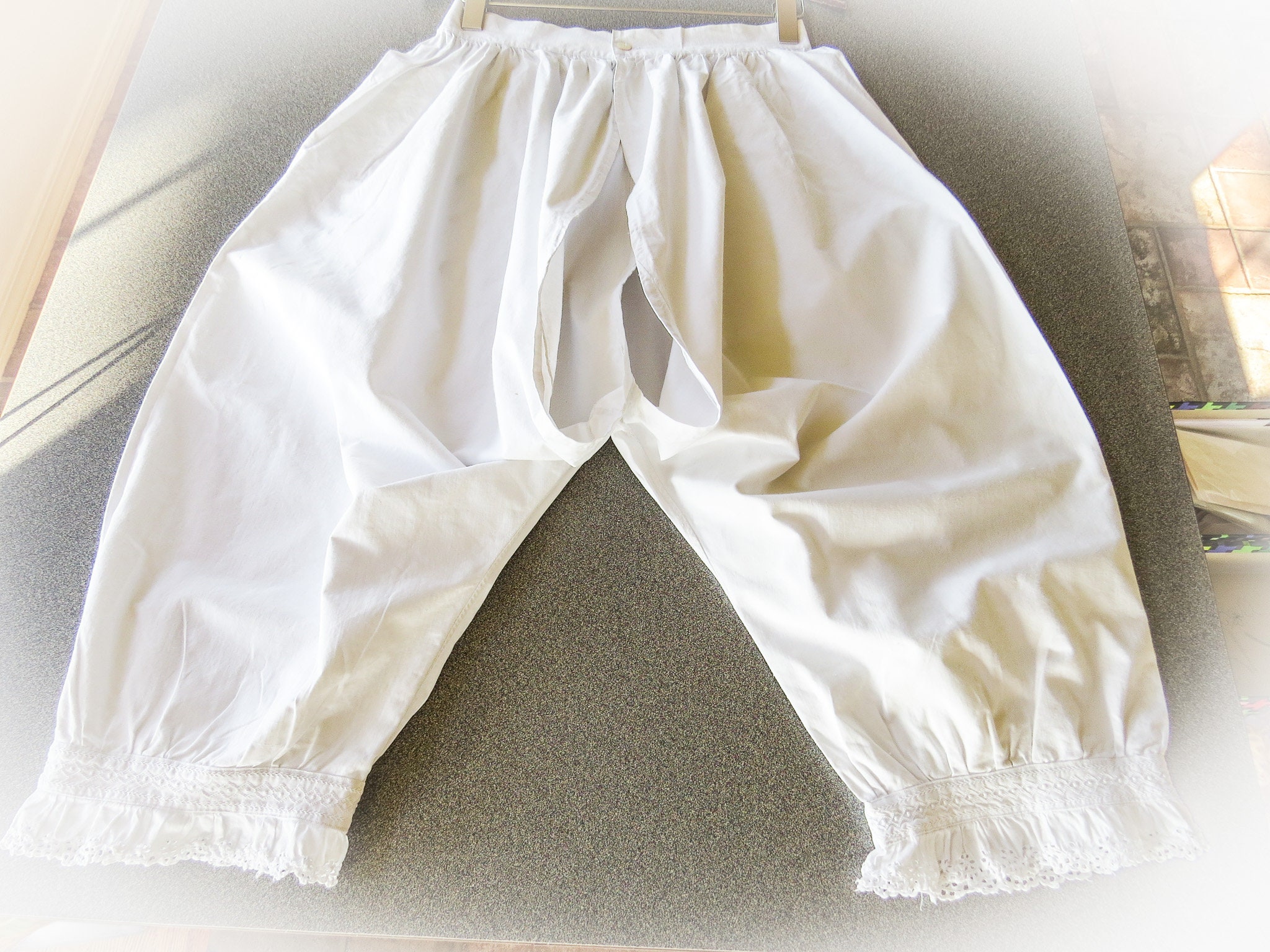 French Vintage Cotton Bloomers, Embroidered Edwardian Knickers - Etsy