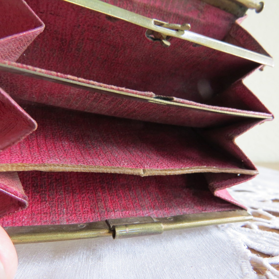 Antique French Coin Purse From France Made With Purple Velvet Etsy