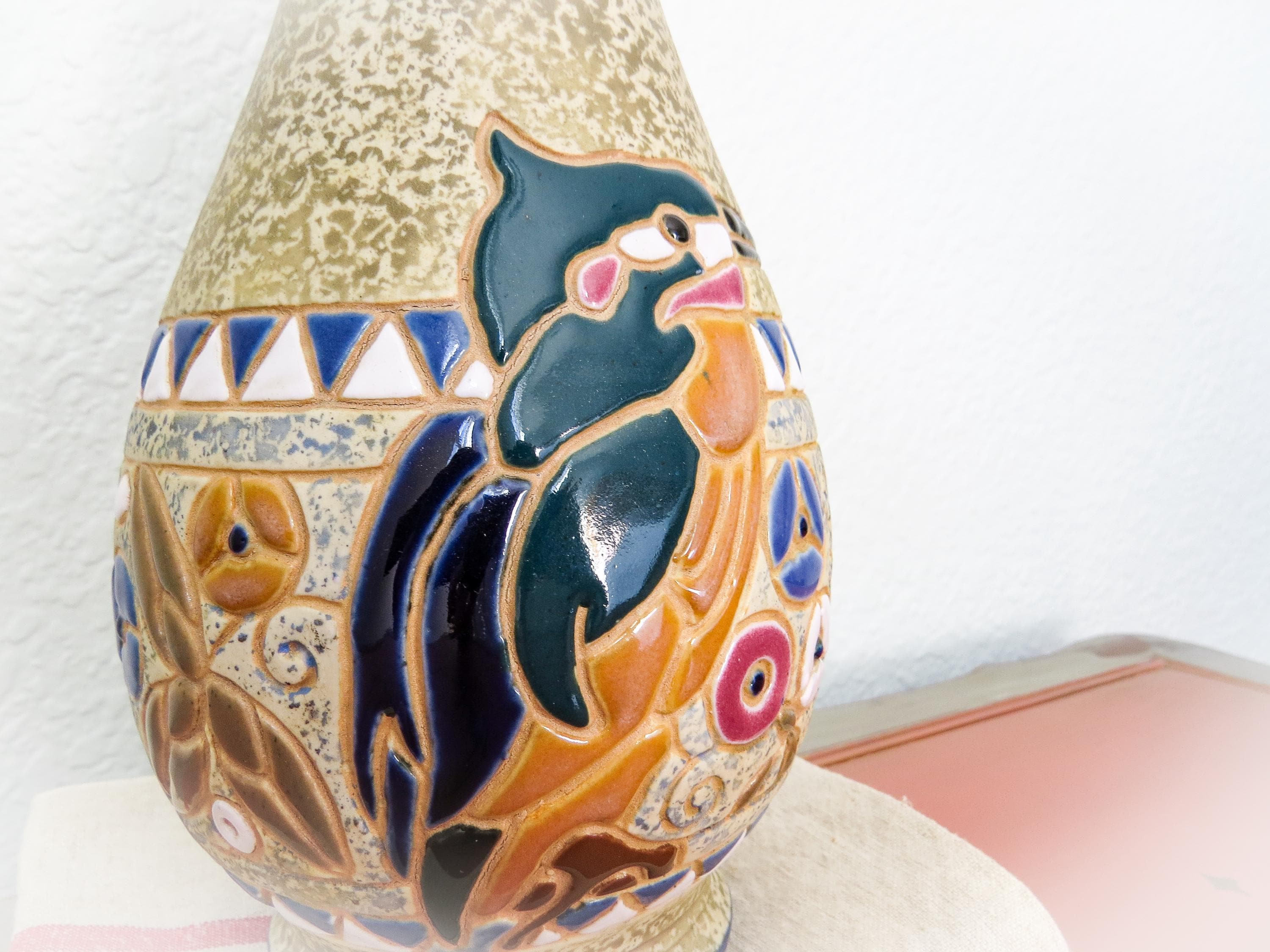 Royal Copenhagen Baca Kussenvaas 792/3121, zeldzaam model Johanne Gerber  Midcentury Deens keramisch design - Etsy België, image size:3000x2250