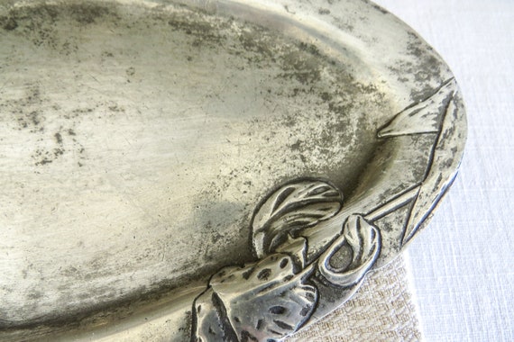 Antique Pewter Tray B&G Imperial Zinn, Jungendsti… - image 6