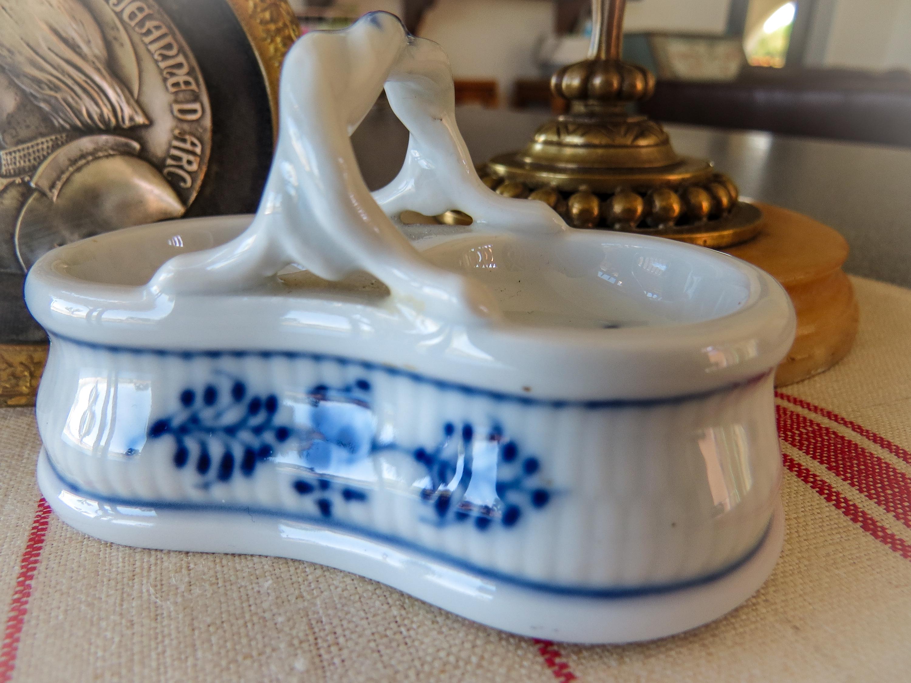 ロイヤルコペンハーゲン ダブルソルトセラー：ブルーフローラル磁器