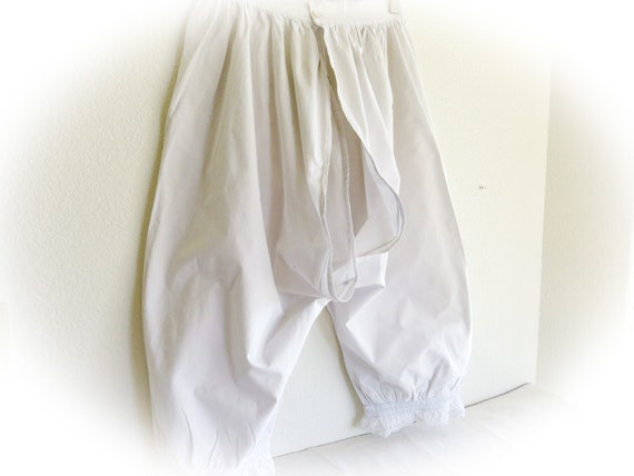 French Vintage Cotton Bloomers, Embroidered Edwardian Knickers - Etsy