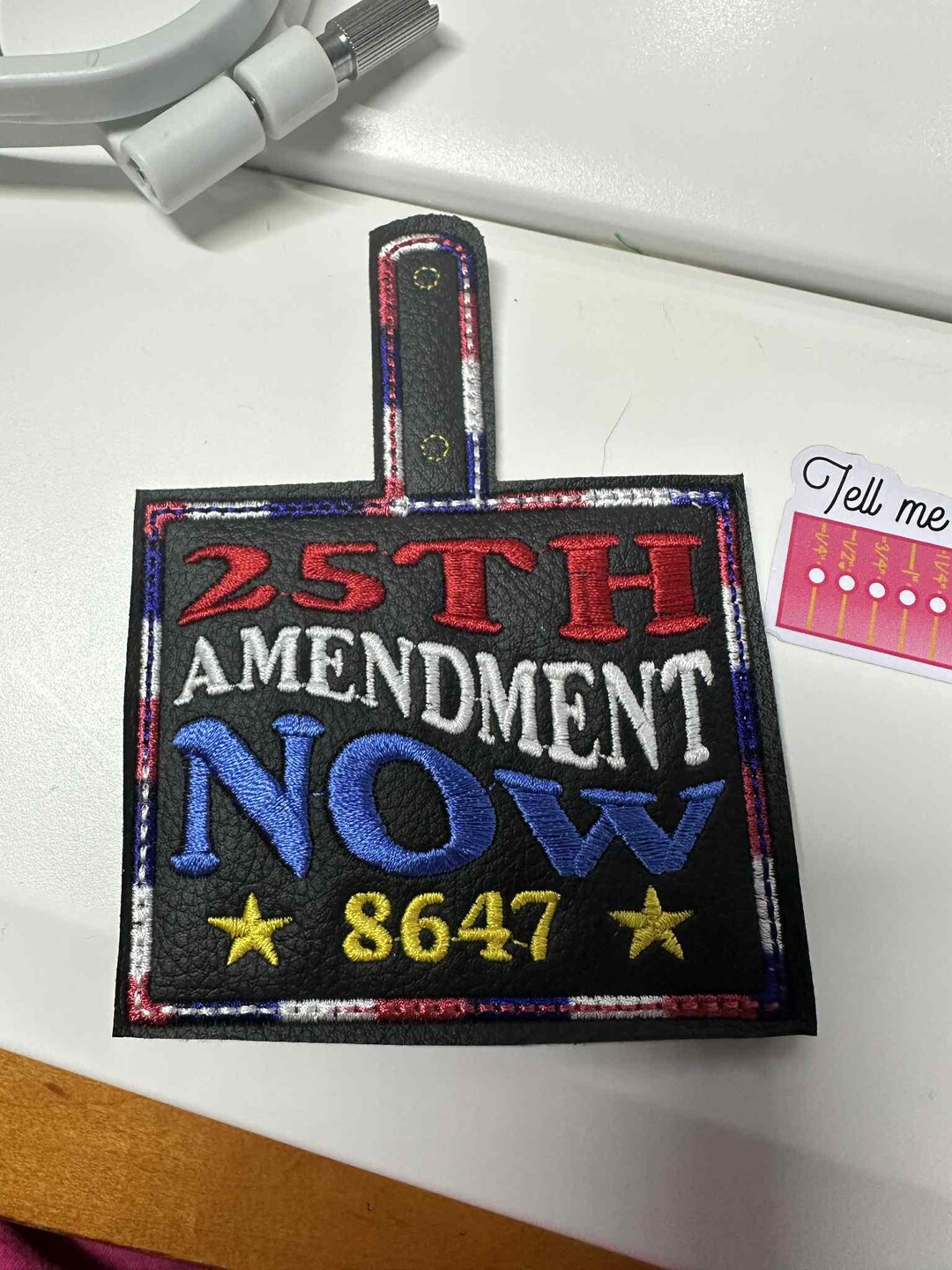 25th Amendment Impeach Trump Key Fob - Embroidery Designs Digital ...