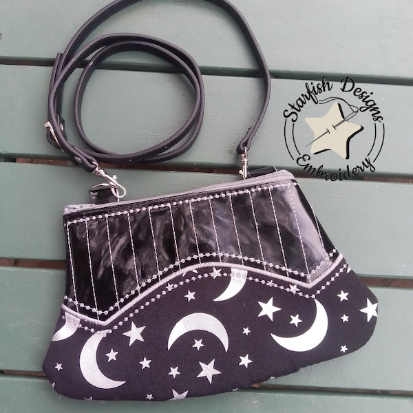 BUNDLE - Beaded Beauty - In the Hoop Zipper Bags - Lined 9 sizes from 4x4 - 14x8 - Crossbody Bag Embroidery with Applique