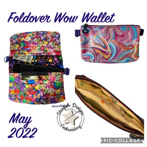 LEA LA DESCRIPCIÓN A CONTINUACIÓN: Billetera plegable Wow con ranuras para tarjetas de crédito - Billetera con aro - 2 aros - 8 tamaños para aros de 5 x 7 a 14 x 9,5