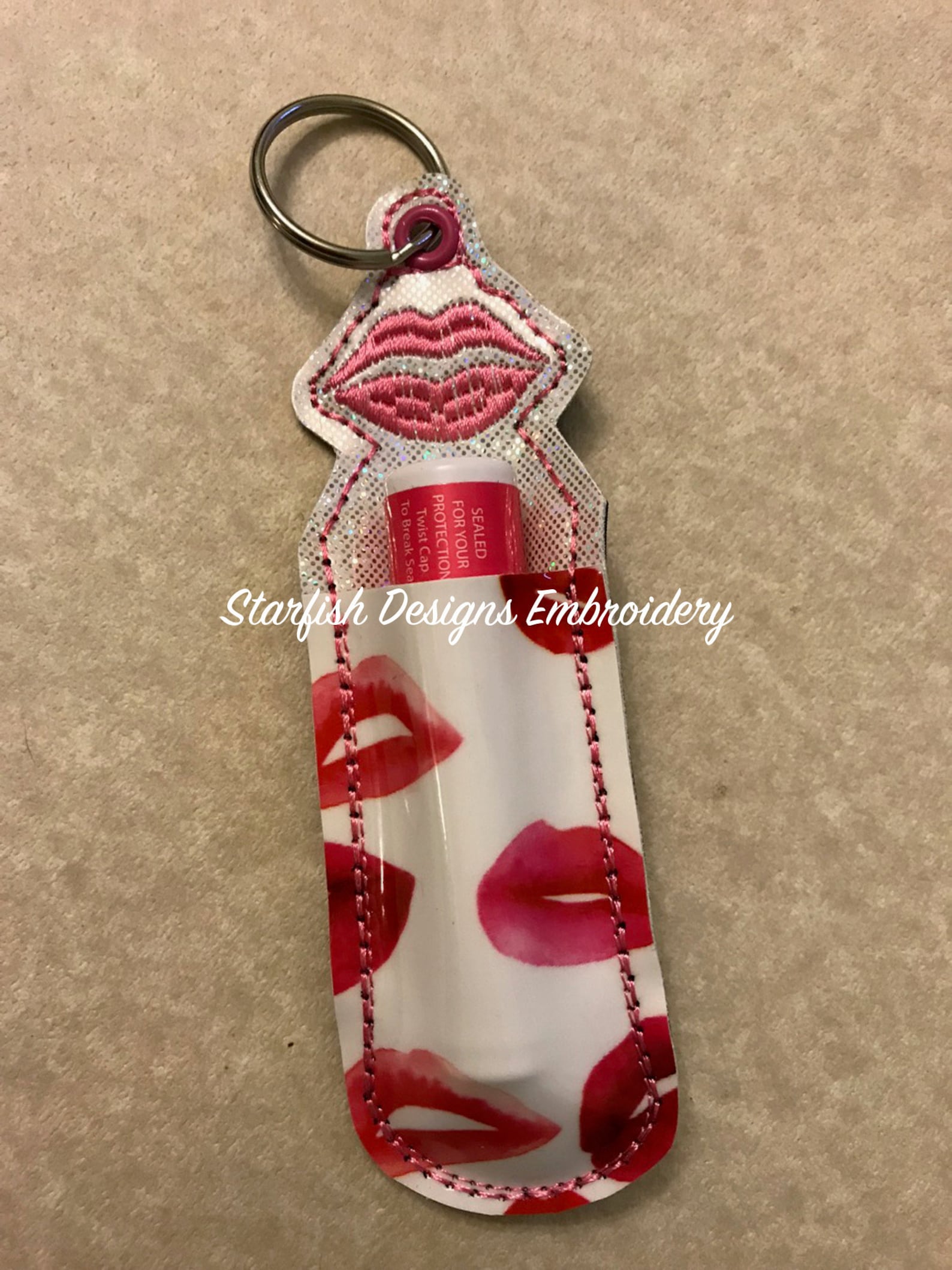 ITH in the Hoop Lip Design Lip Balm Lipstick Lighter Holder Etsy