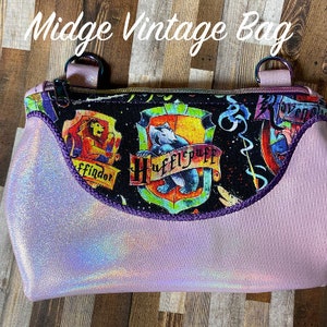 Midge Vintage Clutch Münze Reißverschluss Beutel - In den Hoop Reißverschluss Taschen - voll gefüttert - keine rohe Kanten - 4x4, 5x7 und 6x10 Stickerei Design