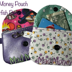 The Mad Money Wallet - ITH In the Hoop Design de bordado - Para aros 5x7 - Totalmente forrado - Download digital