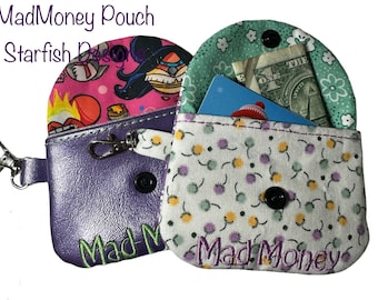 Carteira Mad Money - Design de bordado ITH In the Hoop - Para bastidores de 5x7 - Totalmente forrado - Download digital