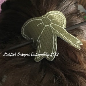 Multi Hoop Listing, Vinyl or Leather Hair Slides, In the Hoop Hair Slides, In the Hoop Barrettes, 4x4 hoop, 5x7 hoop, Embroidery Design image 5