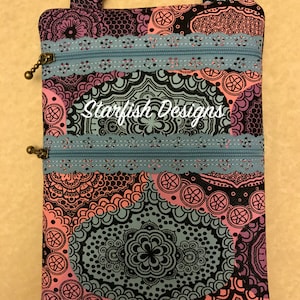 In The Hoop Double Outer Zipper Bag 8 x 12 and 6 x 10 Hoop Sizes - Lined or Unlined Instructions Included - External Exposed Zipper