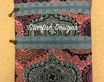 In The Hoop Double Outer Zipper Bag 8 x 12 and 6 x 10 Hoop Sizes - Lined or Unlined Instructions Included - External Exposed Zipper