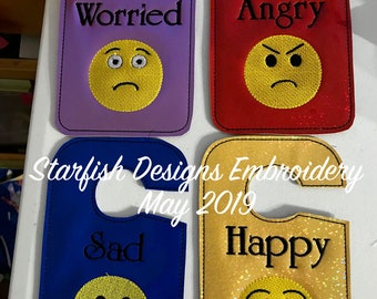 Design de bordado para cabide de porta Emotions para bastidor 5x7 e 4x4