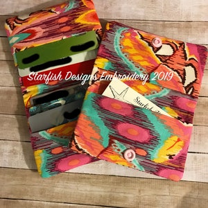 Cartera Hold My Cards - Cartera para tarjetas de crédito In the Hoop, estuche para tarjetas de crédito, tarjetero de 5 x 7 pulgadas