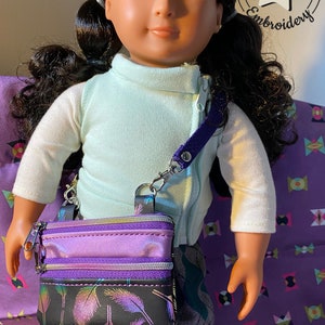 Tamaños de muñecas de 5 x 7 y 18 pulgadas - Cartera de mano con doble cremallera Zippity Two Dah - Bolsos con cremallera In the Hoop - No compre este listado si compró el paquete