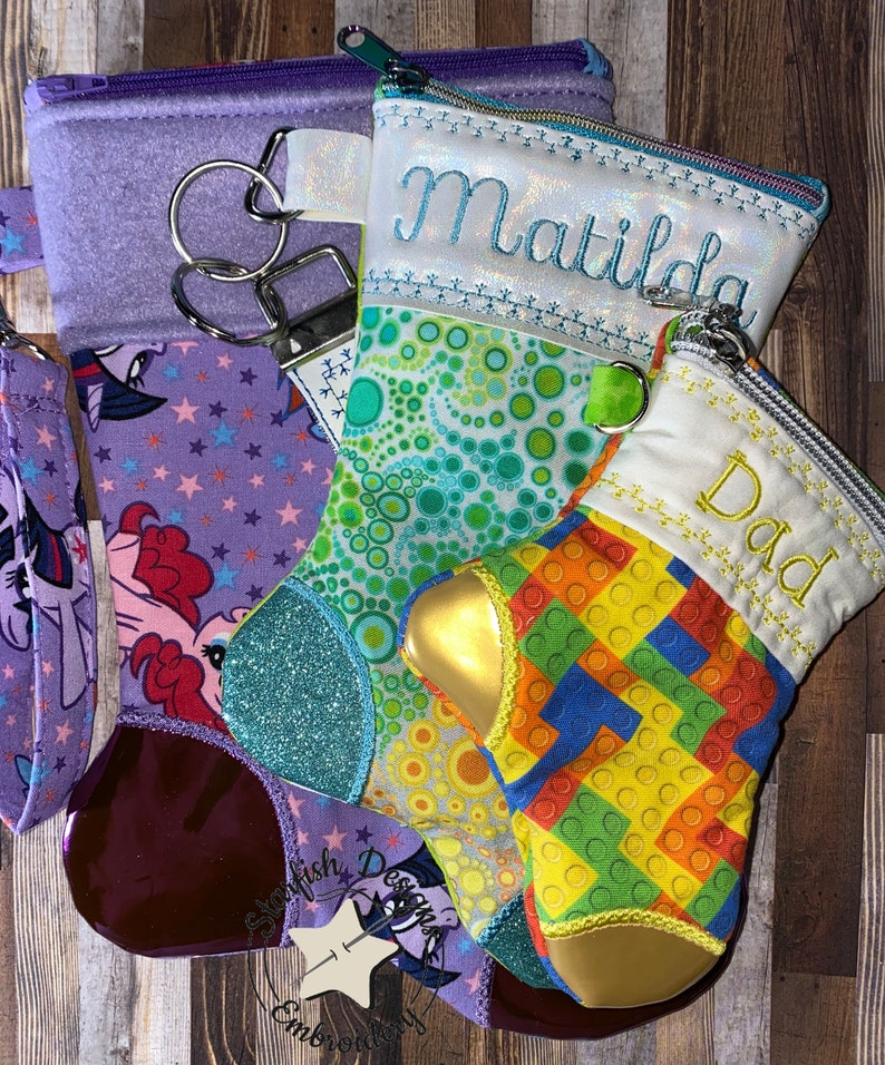 BUNDLE in the Hoop ITH Christmas Stocking Zipper Pouch Zipper Etsy UK