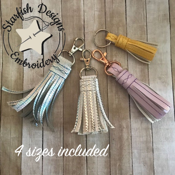 In The Hoop Tassel - Customized for Vinyl - Flirty Girl Vinyl Tassel Embroidery Design - 4x4 and 5x7 Hoop - Scrap Buster