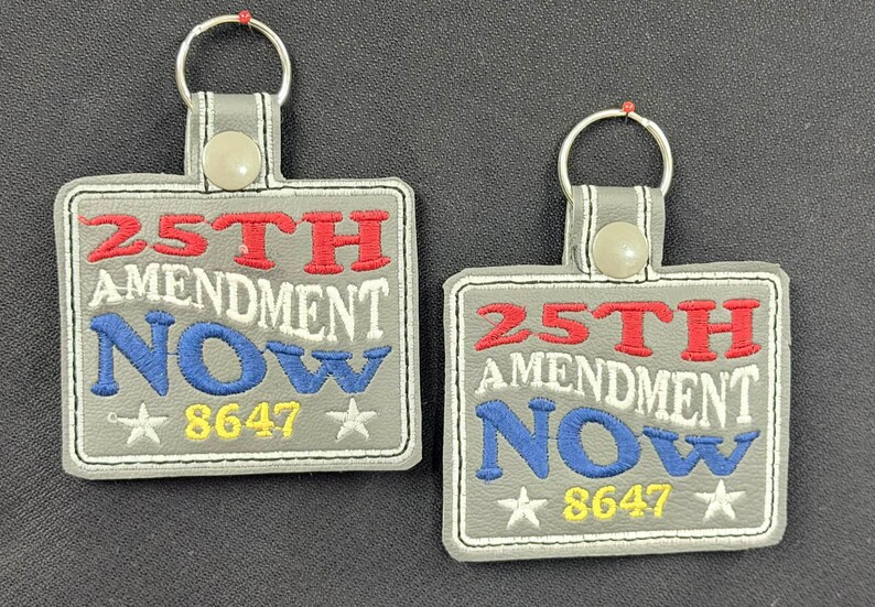 25th Amendment Impeach Trump Key Fob - Embroidery Designs Digital ...