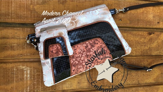 5x7 e 4x4 Modern Channel Zipper Clutch Borse con cerniera In