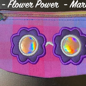 Dazzle 2 Flower Power Version - In the Hoop Eyeglass or Sunglass Case - 5x7 and 6x10 Hoop Sizes Embroidery Design - Digital Download