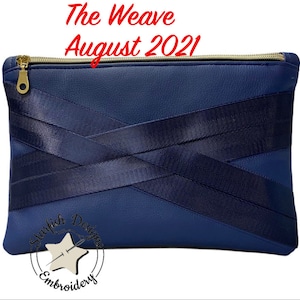 The Weave Clutch BUNDLE - In the Hoop Zipper Bag - Gefüttert 10 Größen von 5x7 - 14x9 - Crossbody Bag Embroidery Woven Strap ITH Design